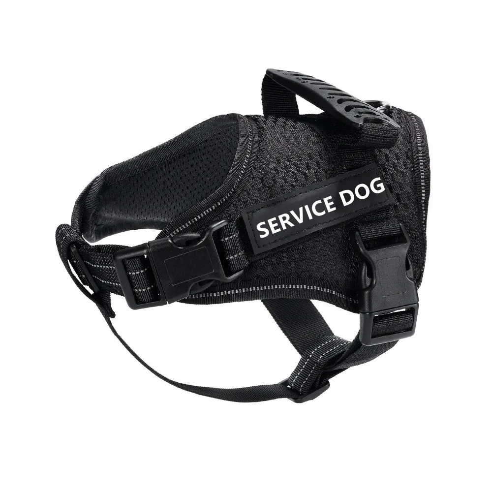 

Dog Harness Adjustable Reflective Pet Vest with Easy Control Handle for Large Medium Small Dogs , Black / PET-K9