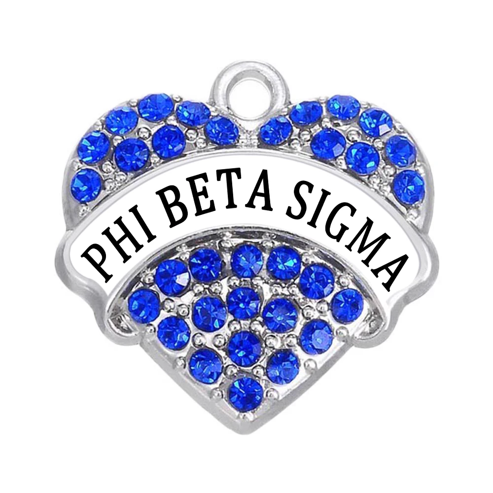 Браслеты ожерелье сердце сообщение Phi Beta Sigma греческие подвески с цветными