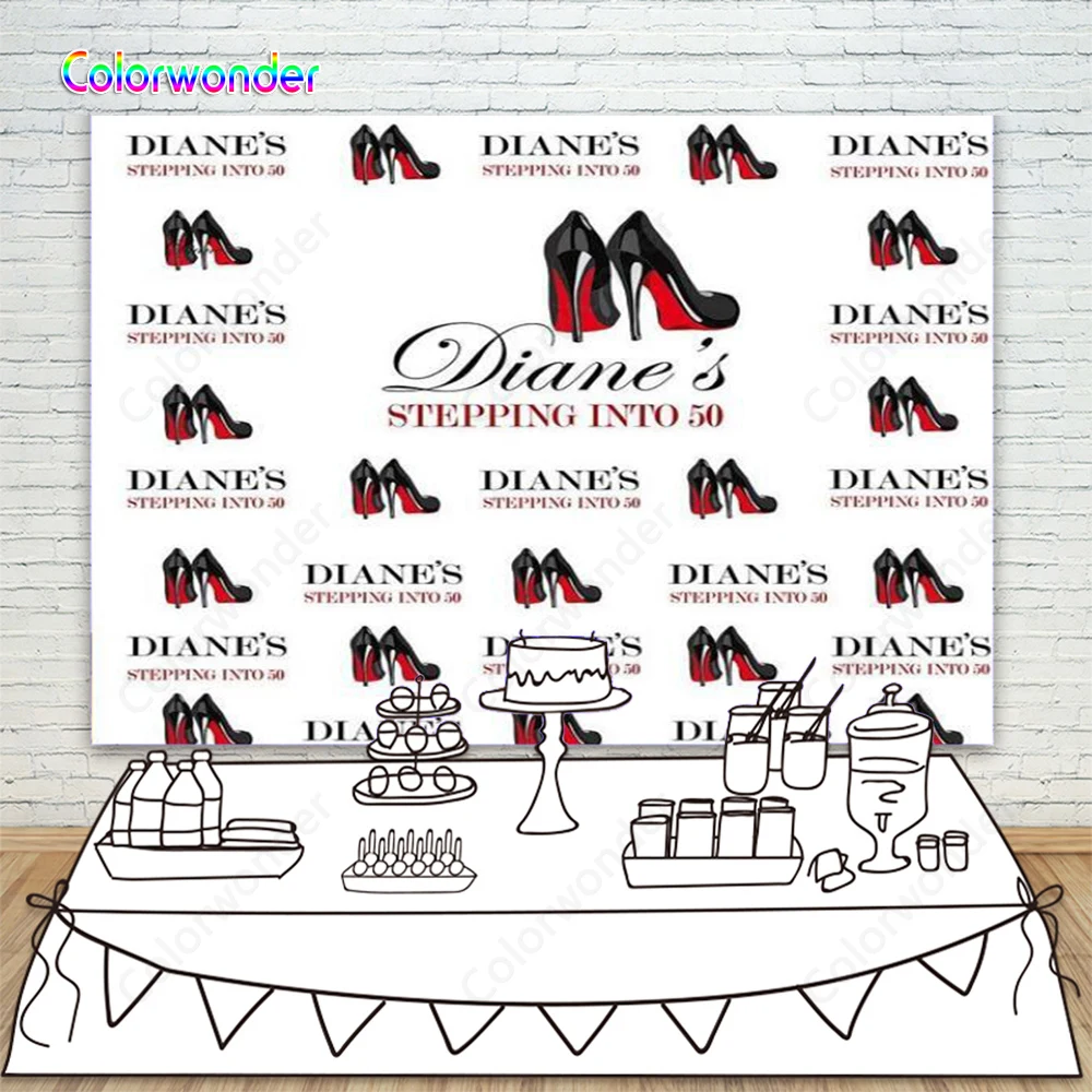 Черные туфли на высоком каблуке Женская фоновая декорация 50 лет