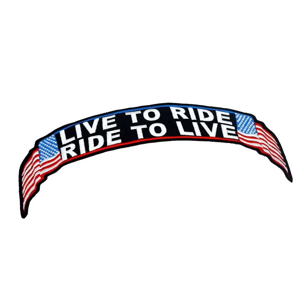 Нашивка Live To Ride вышитая аппликация этикетка для шитья панк-байкерские нашивки