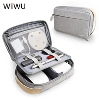wiwu portable travel storage bag usb cable charger organizer digital gadge hard drive handbag power bank headphone carrying case