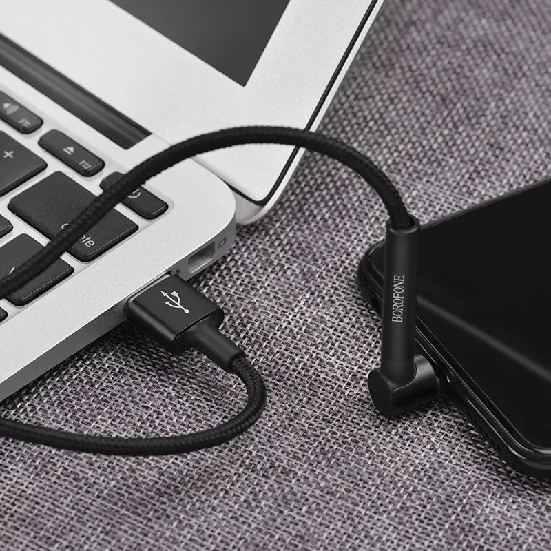 Borofone BU6 плетеный кабель для быстрой зарядки 1,2 м с кабелем usb type-C Micro USB IOS зарядный кабель для iPhone 6 7 8 X XS