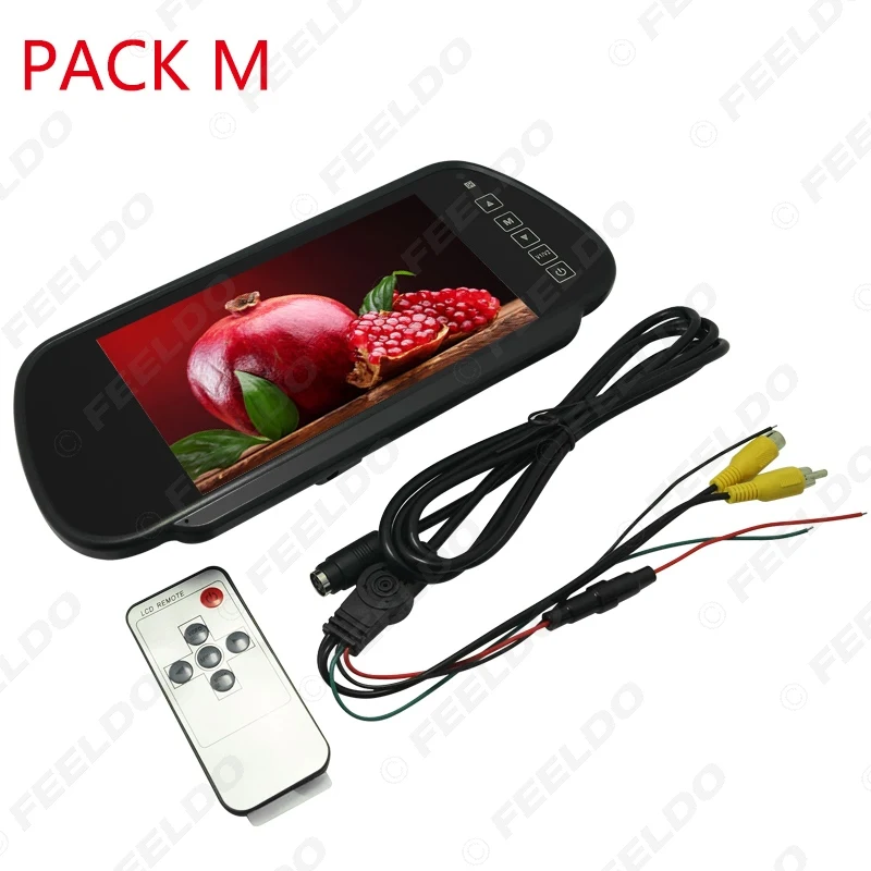 FEELDO 7 &quotTFT LCD Автомобильное зеркало заднего вида монитор с обратной резервной