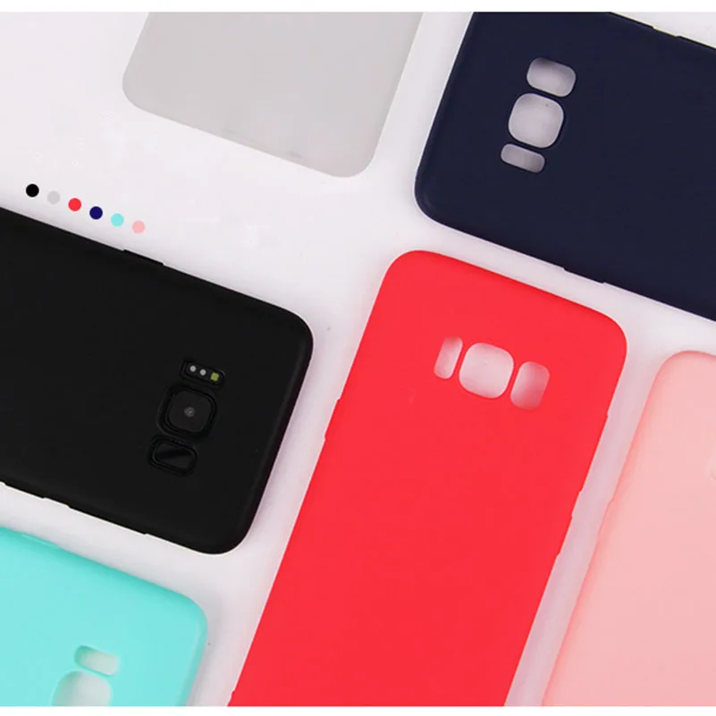 TPU чехол для Samsung Galaxy Note 9 8 5 A7 2018 S6 S7 Edge S8 S9 Plus J3 J5 J7 2016 2017 J4 + J6 EU A6 A8 Матовые чехлы с
