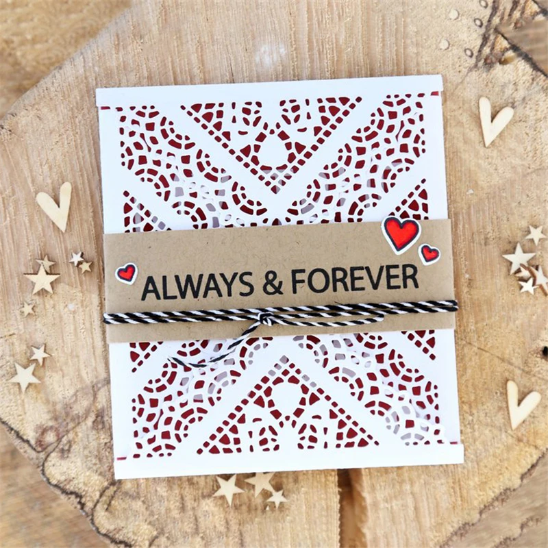 DiyArts Doily полый кружевной конверт металлические режущие трафареты для DIY