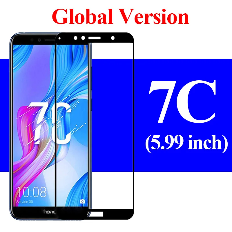 Global 7C Защитное стекло на Honor 7a pro 7c 8a 8x max 8c 7x7 s 8 a c x Для huawei xonor armor закаленное защитное стекло a7 c7 c8 - Цвет: Global 7C