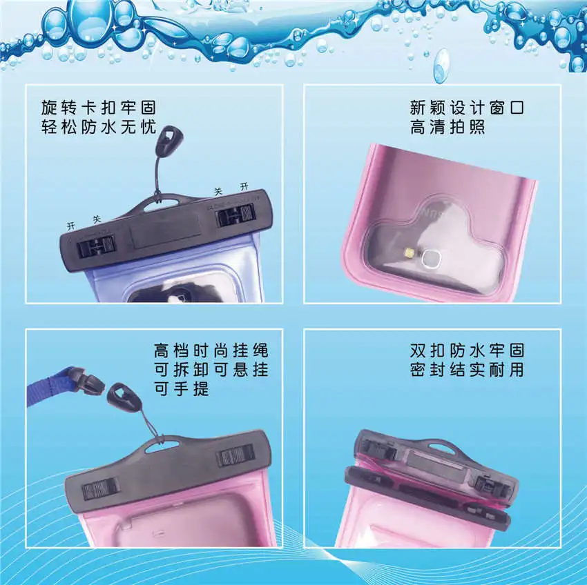 freeship for Mobile Phone Waterproof Dry Bag Case Transparent With Scrub Wholesale phone pouch 10pcs/packing |