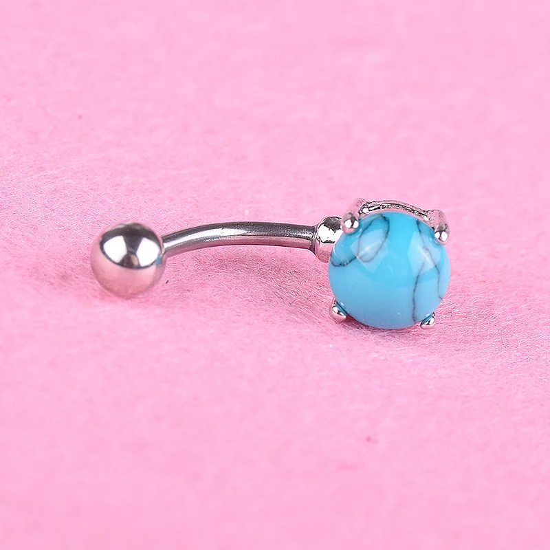 Женские кольца для пирсинга из нержавеющей стали с мраморным камнем CX17| |