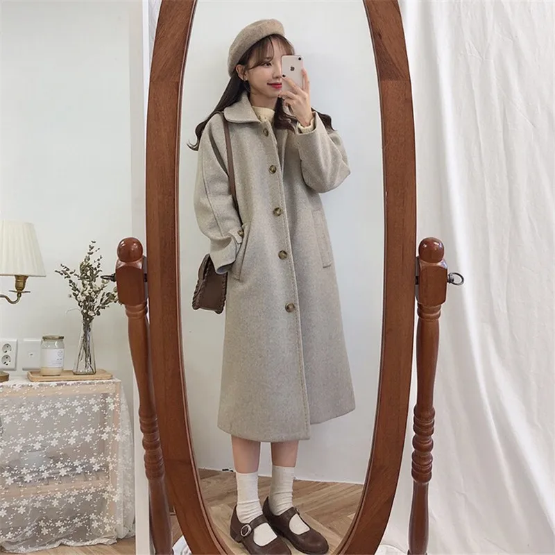 Abrigos де Лана mujer invierno 2018 зимние Утепленные Harajuku плюс размеры длинное пальто для
