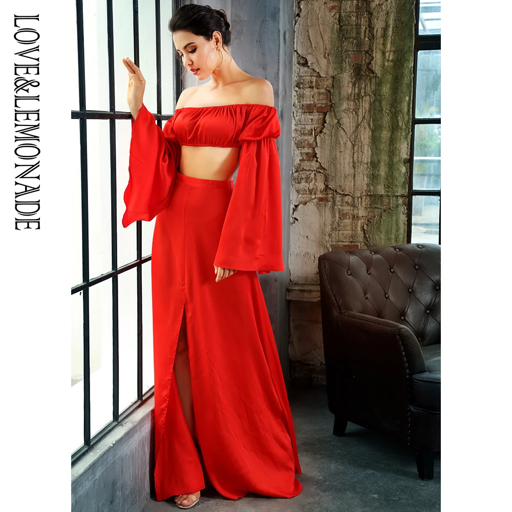 Love& Lemonade красный короткий топ с рукавами на груди LM1413T