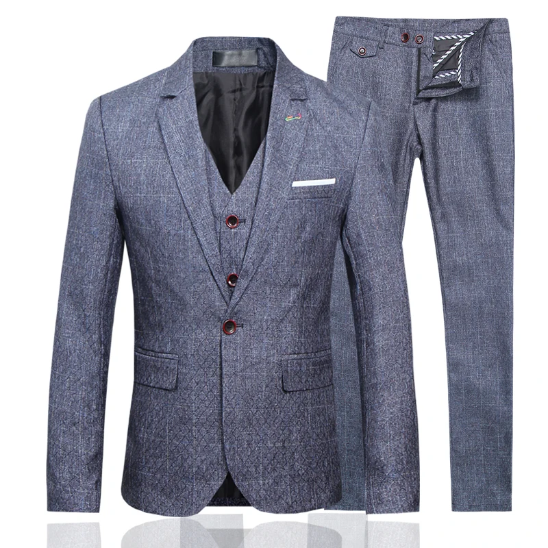 GUIXIANG 2017 костюм мужской высокого качества Серый Свадебный блейзер свадебное