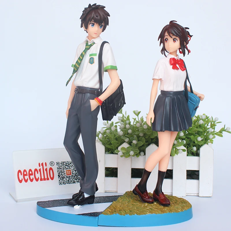 Японское аниме ваше имя Taki Tachibana Mitsuha Miyamizu ПВХ фигурка модель игрушки|model toy|japanese