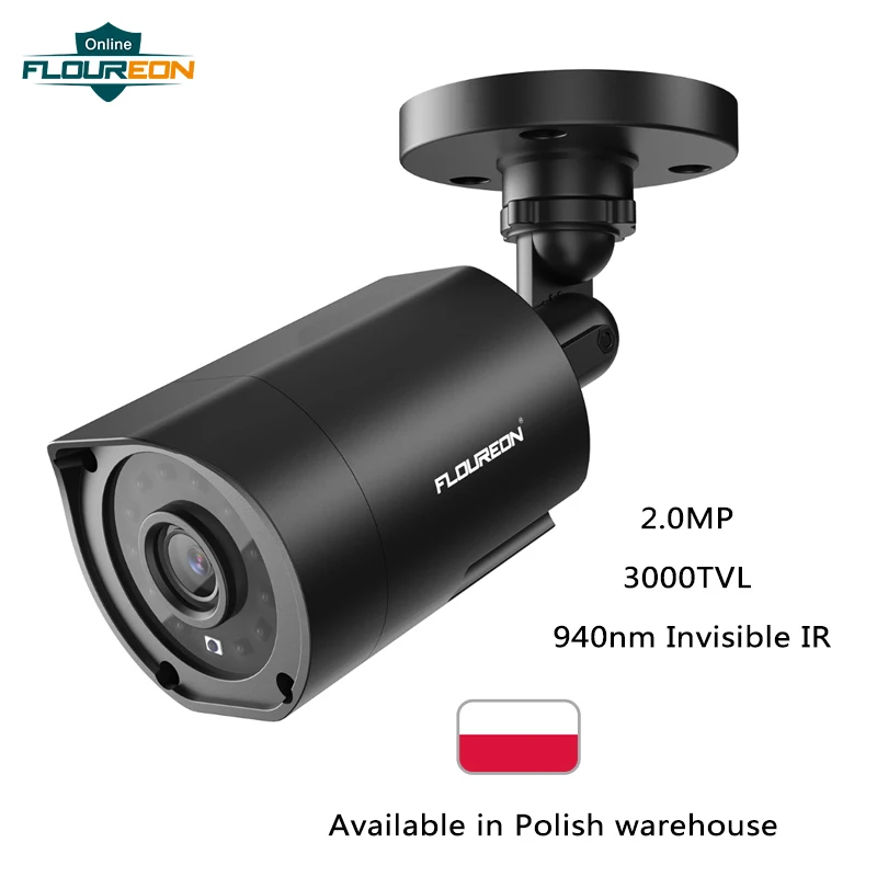 FLOUREON 1080P HD 3000TVL уличная система безопасности камера 2MP 940nm ночного видения CCTV видеонаблюдения PAL Bullet для AHD