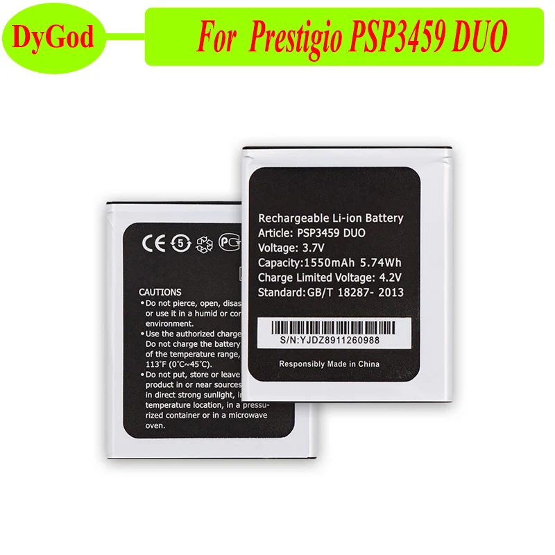 DyGod 1550mAh PSP3459 DUO Аккумулятор для смартфонов Prestigio Wise OX3 Wize N3 DUO|Аккумуляторы