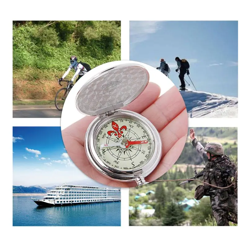 1 шт. карманные часы с откидным компасом портативный навигационный Компас для