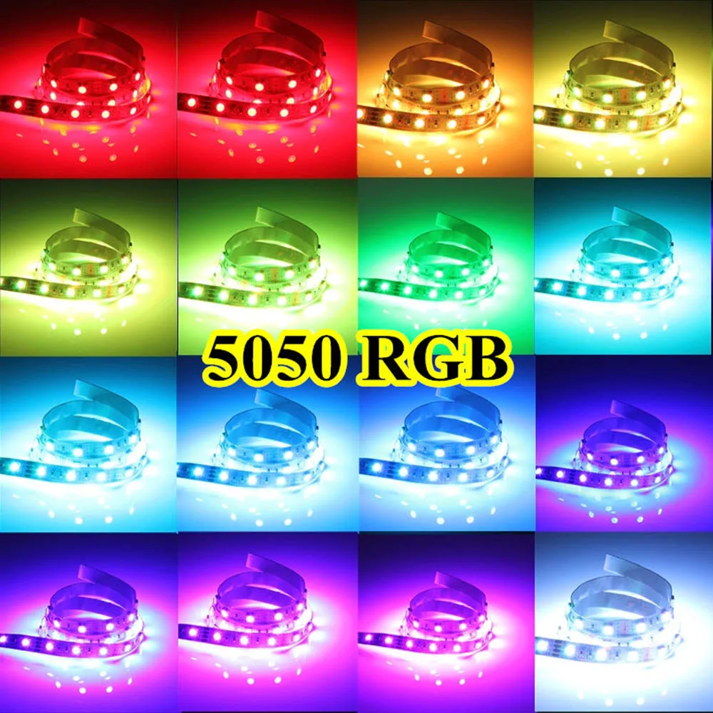 DC12V 5050 SMD Светодиодная лента 1 м светодиодный Гибкая ленточная лампа