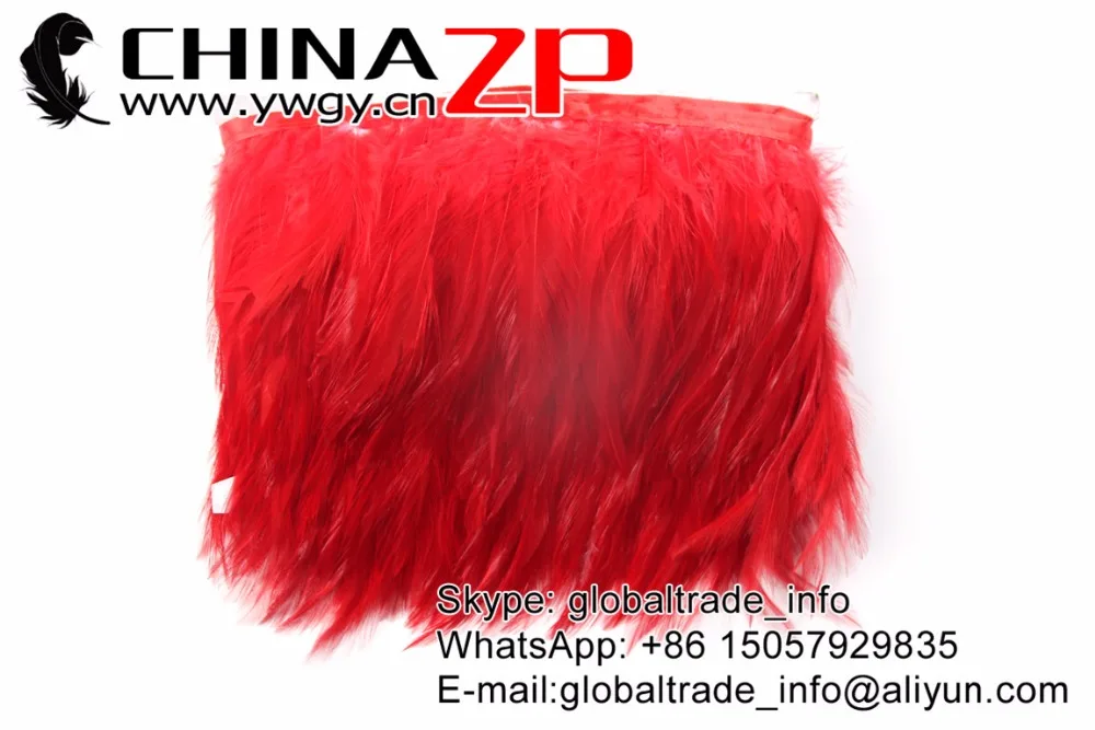 Оптовая продажа с завода CHINAZP 10 ярдов/Лот длина 5-6 дюймов красная лента бахромой и