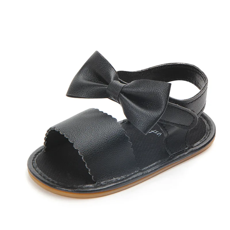 My first shoe/брендовая летняя кожаная обувь для маленьких девочек, кожаная обувь с подошвой TPE, кожаная обувь с бантом