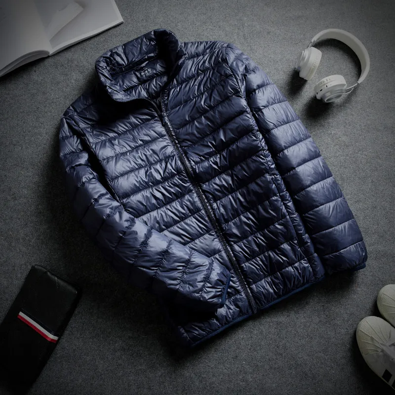 2019 зимнее пальто размера плюс 90% белый утиный пух мужская куртка с капюшоном