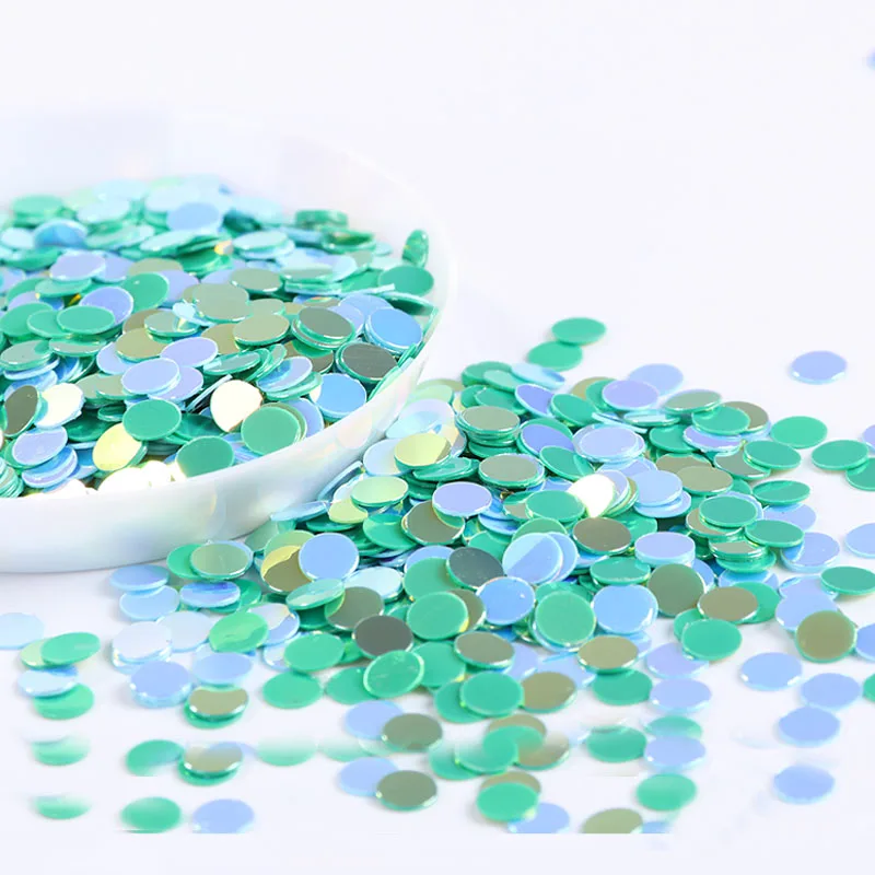JG Mix Blue Green 10 г/лот, мульти размер, 1-4 мм, круг, форма точки, ПВХ, свободные блестки, пайетки, вечерние, для ногтей, блестки, свадебные конфетти украшения - Цвет: JG Mix Blue Green