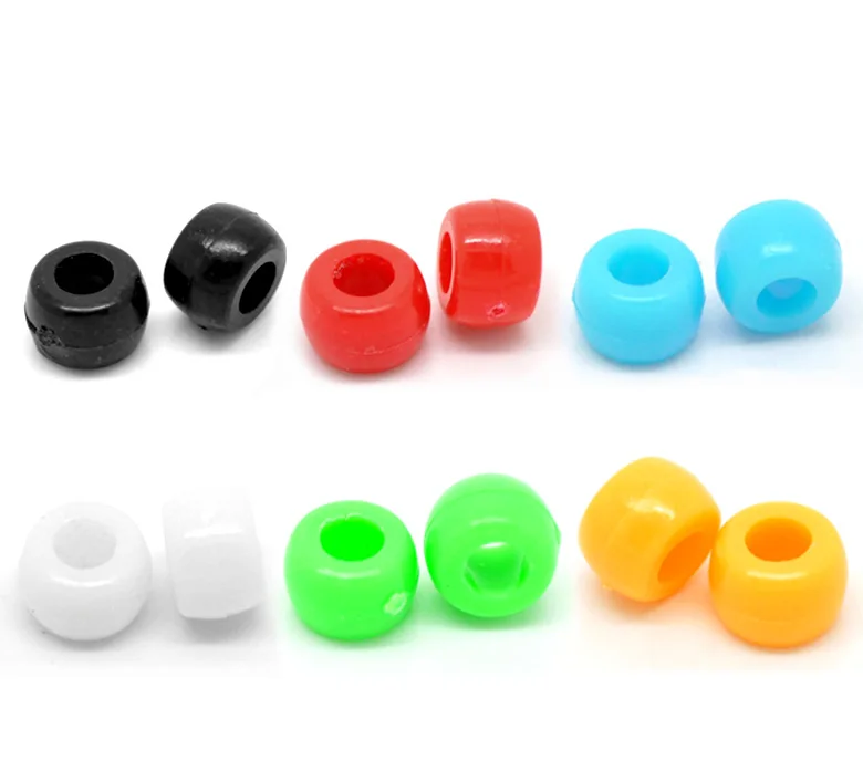 DoreenBeads 600 шт./лот пластиковые бусины пони бочка смешанные цвета для одежды сделай