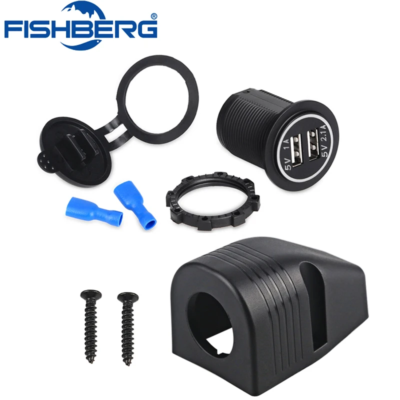 Автомобильное зарядное устройство FISHBERG с двумя USB портами 4 2 а/3 1 а 12 В|usb charger socket|usb