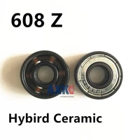 free shipping pro blacken hybrid ceramic 608 608z bearing for speed racing inline skate skateboard longboard abec 11 zro2 balls