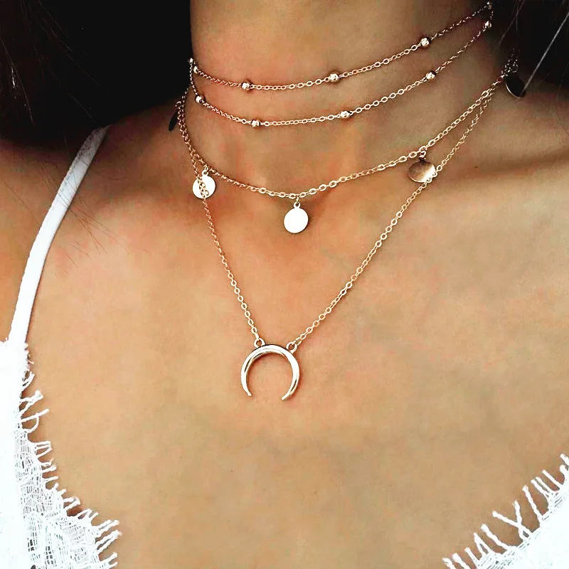 2021 Новое поступление хит продаж модные круглые бусы многослойное ожерелье в