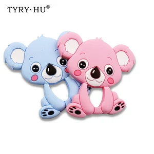 TYRY.HU, 1 шт., силиконовый Прорезыватель для зубов коала, соска-подвеска для детей, игрушки для жевания, пищевой силикон, бесплатная доставка