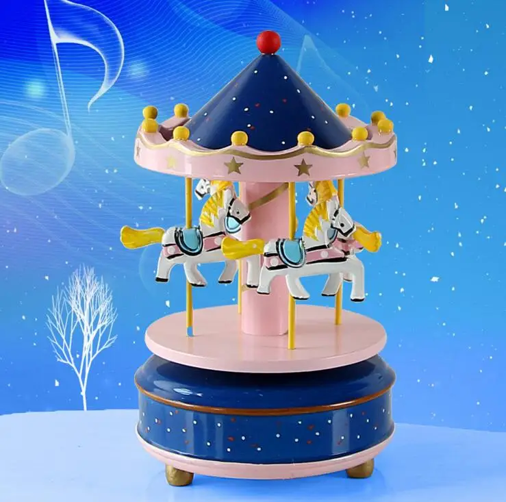 Европейский деревянная карусель музыкальная шкатулка детей Штаны для девочек с