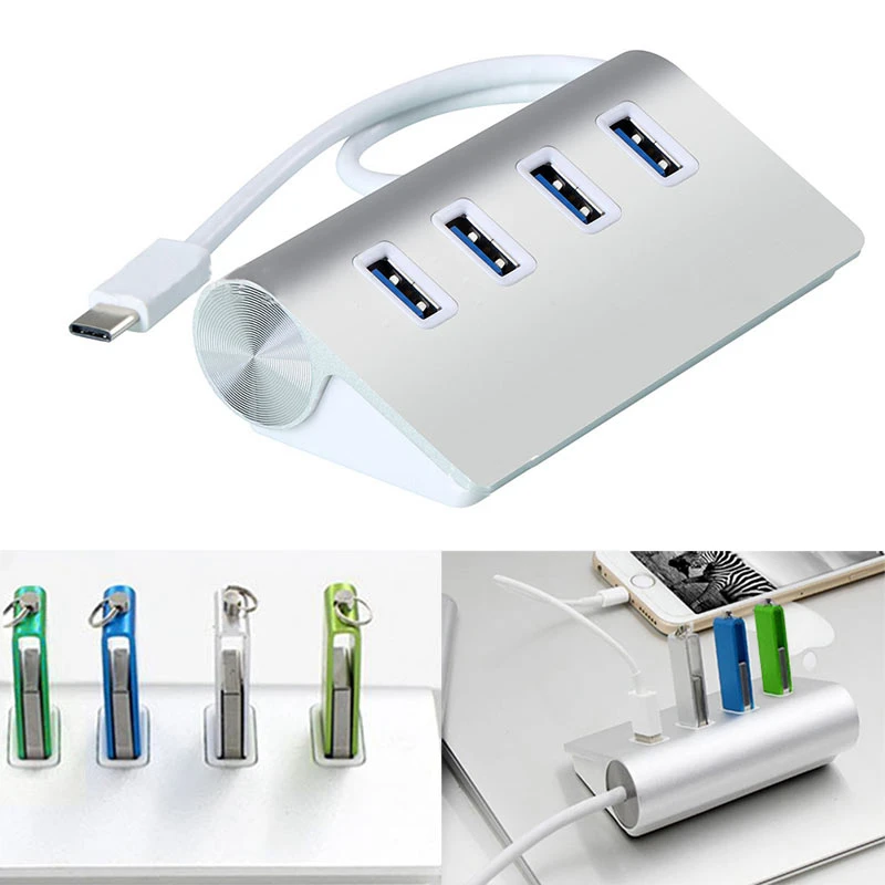 Usb-концентратор Type-C из алюминиевого сплава концентратор USB 3 1 к 0 4 порта адаптер