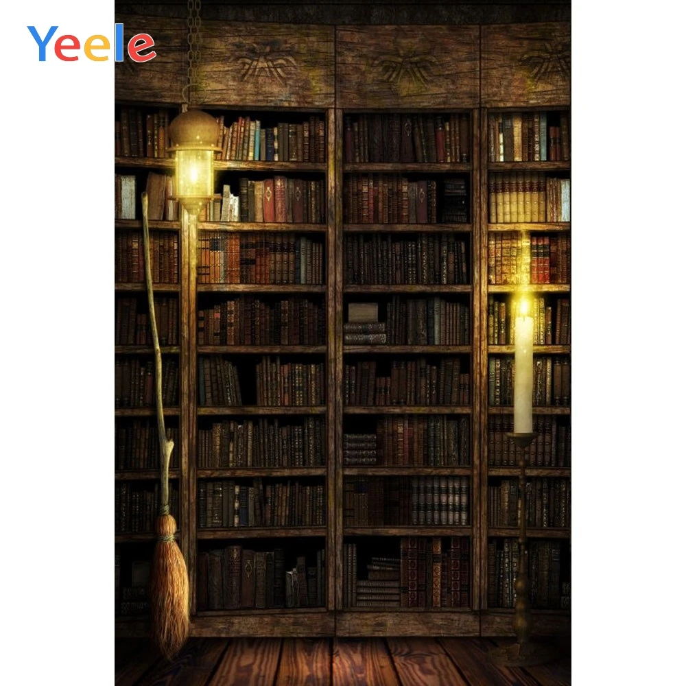 Yeele виниловая книжная полка книжная свеча метла Детский День Рождения фотография фон Свадебный фотосессия фон фотостудия