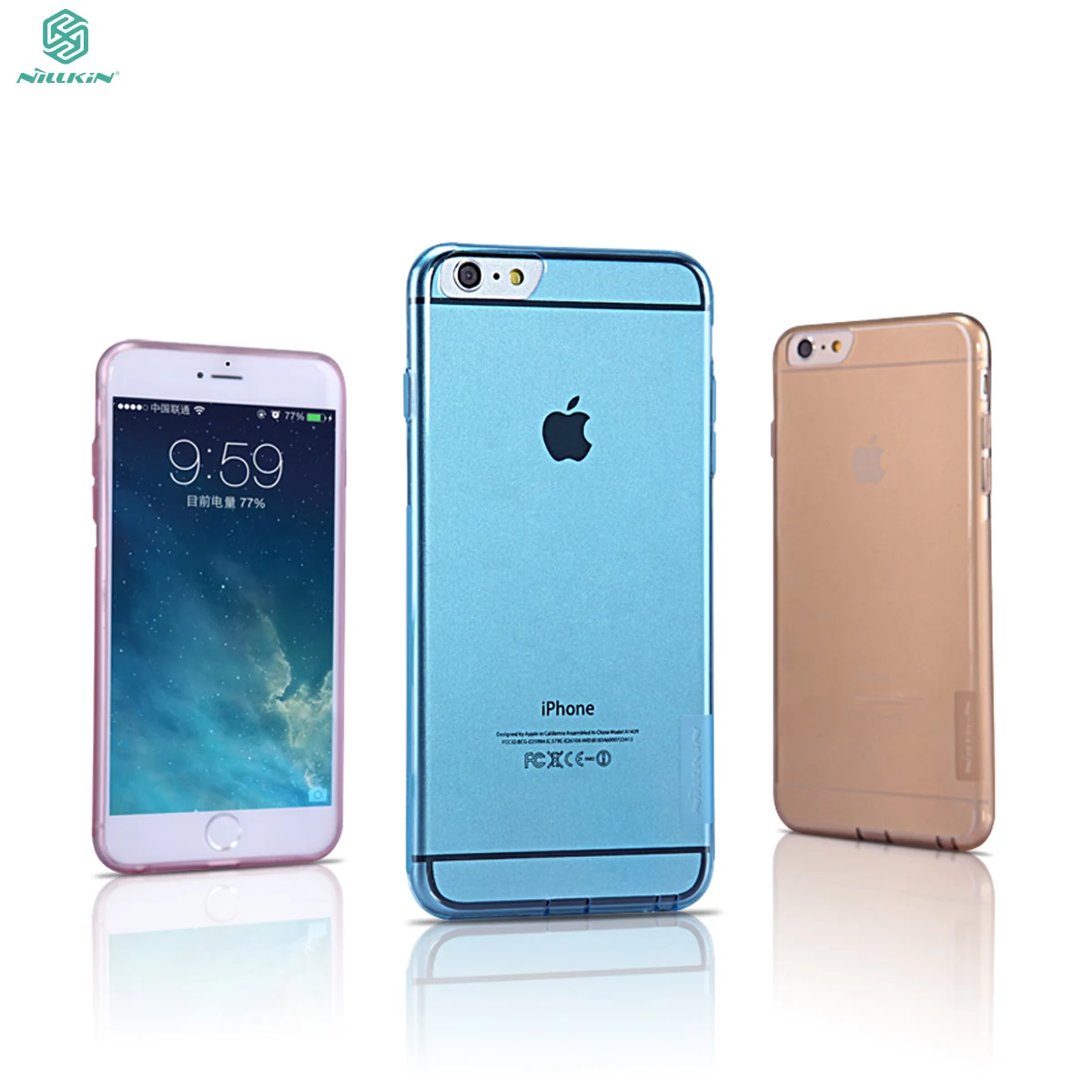 Чехол Nillkin для iphone 6 Plus задняя крышка из ТПУ серии Nature прозрачный мягкий чехол 6S