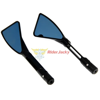 Black RiderJacky Алюминий мотоцикла боковые зеркала заднего вида для kawasaki Z125 Z250 Z300 Z400 Z650 Z750 Z800 Z1000 Z900 Z900RS Z 800 - Цвет: Black
