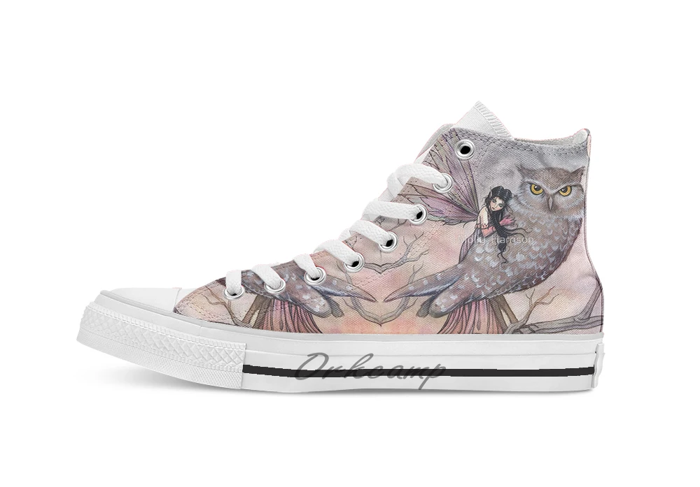 Дружба феи и сова Фэнтези Арт иллюстрация дизайн дышащий Повседневный Высокий