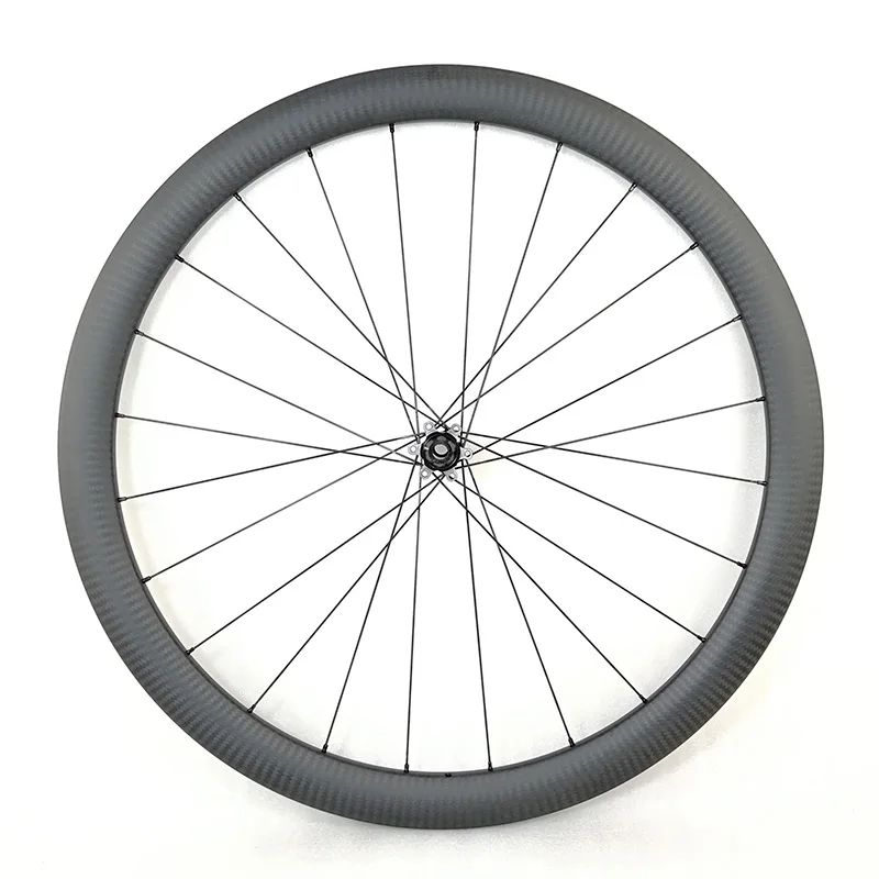 

BITRANZ 590g 42MM carbon offset clincher tubeless road disc bike wheels Straight pull cyclocross Front avant bicycle 24h