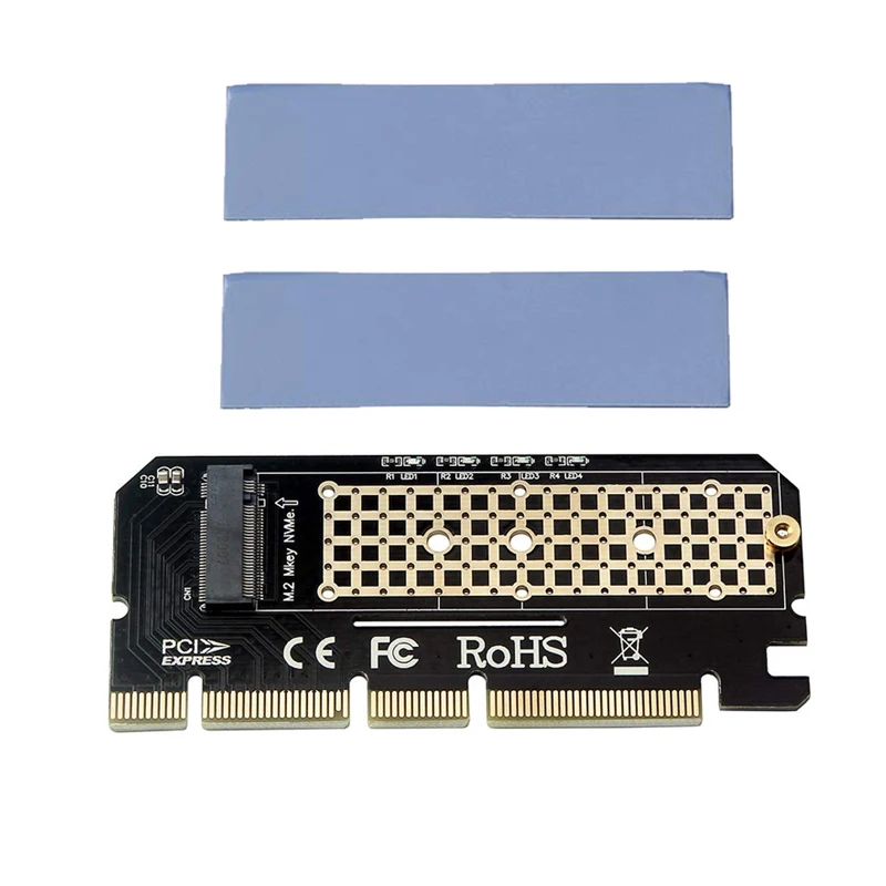 Карта адаптера M.2 SSD NVME PCIe Gen3 X4 X8 X16 M Key M2 NVMe AHCI 2230 2242 2260 2280 в 3 0 конвертер с тепловой