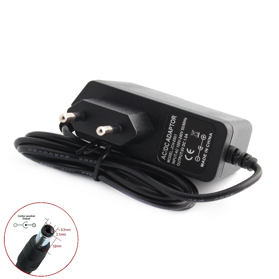 блок питания адаптер ЕС Plug Адаптеры 5 В 1A конвертер трансформатор Питание