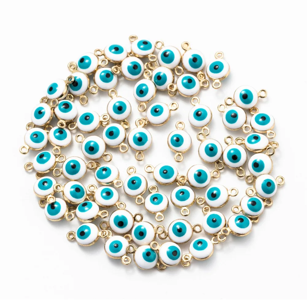 Яркие бусины Lucky Eye от сглаза соединитель для браслетов ожерелий подвесок