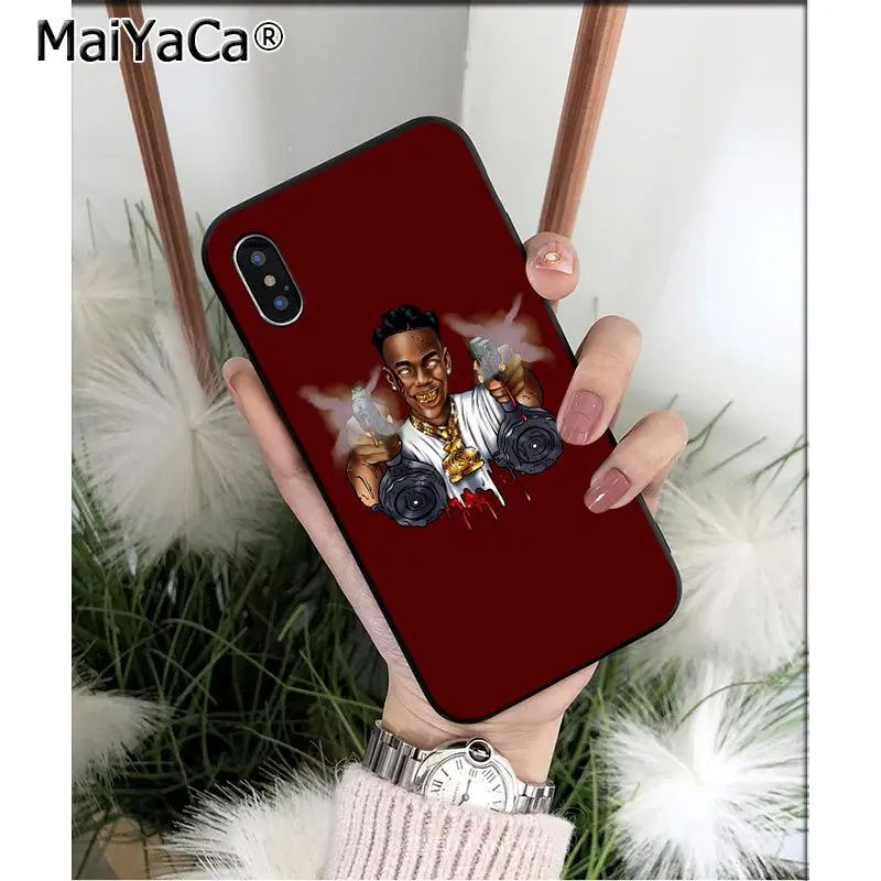 Мягкий Черный силиконовый чехол для телефона MaiYaCa Ynw Melly из ТПУ iPhone X XS MAX 6 6s 7 7plus 8