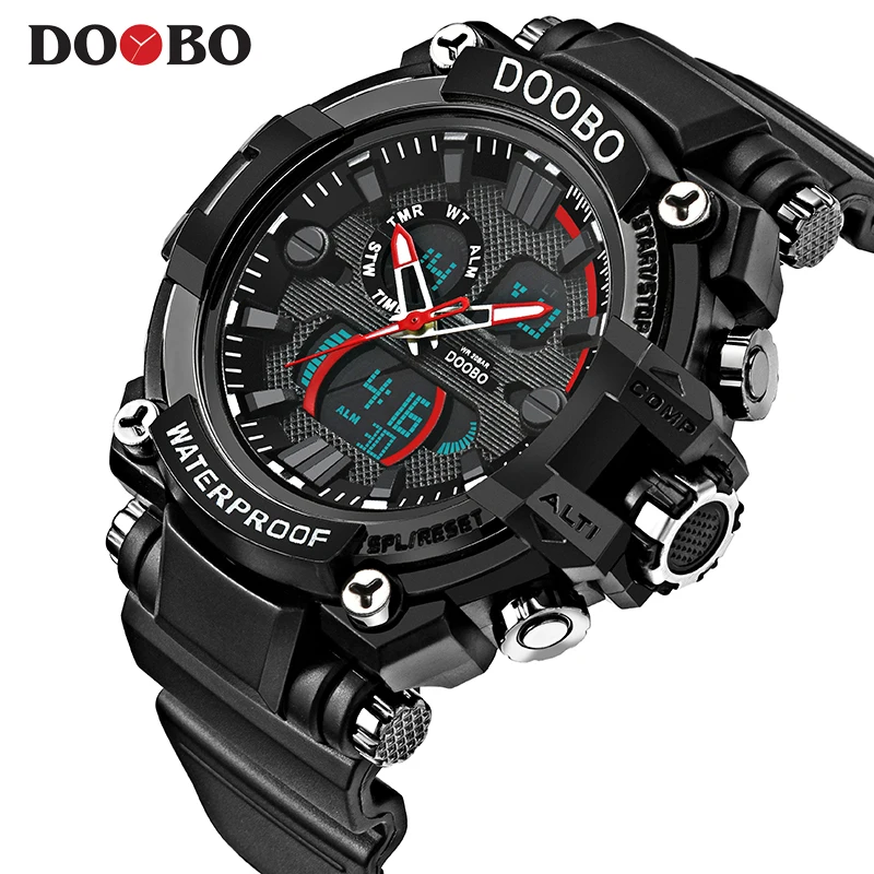 Модные цифровые часы DOOBO G Style мужские спортивные армейские военные наручные Erkek