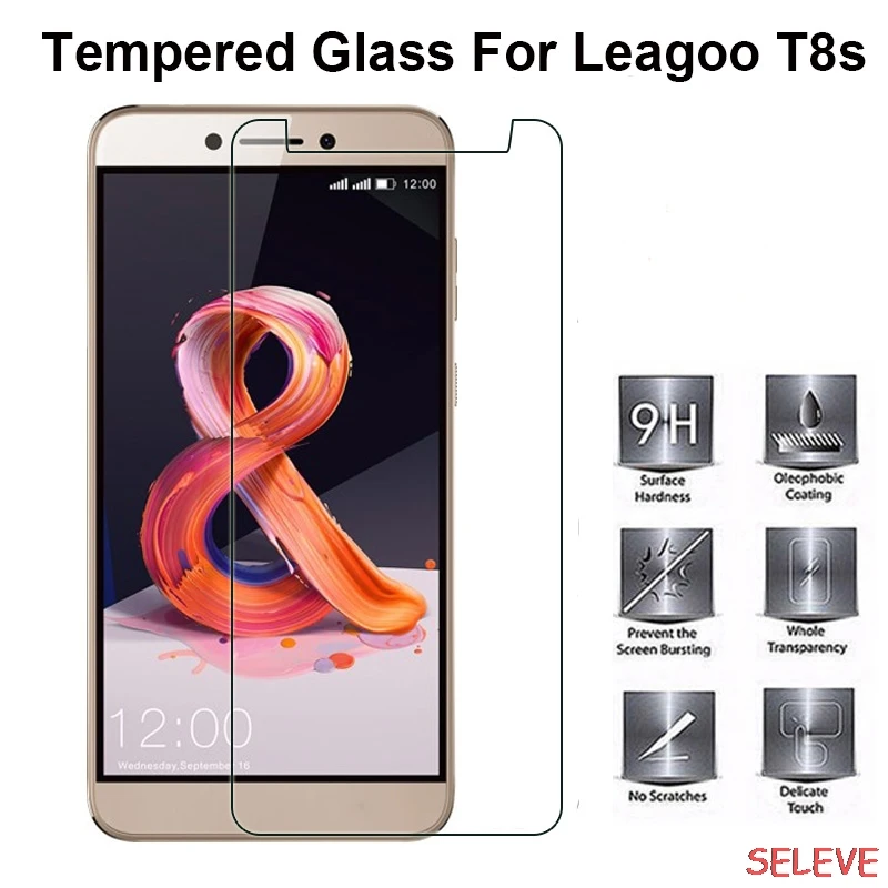 Закаленное стекло для Leagoo T8s 5 дюйма 9H Взрывозащищенная защитная пленка Защитная
