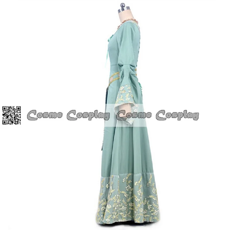 Only Green Dress Малифисент Принцесса Аврора, маскарадный костюм, длинное зеленое платье и серое платье, комплект, маскарадный костюм - Цвет: Only Green Dress