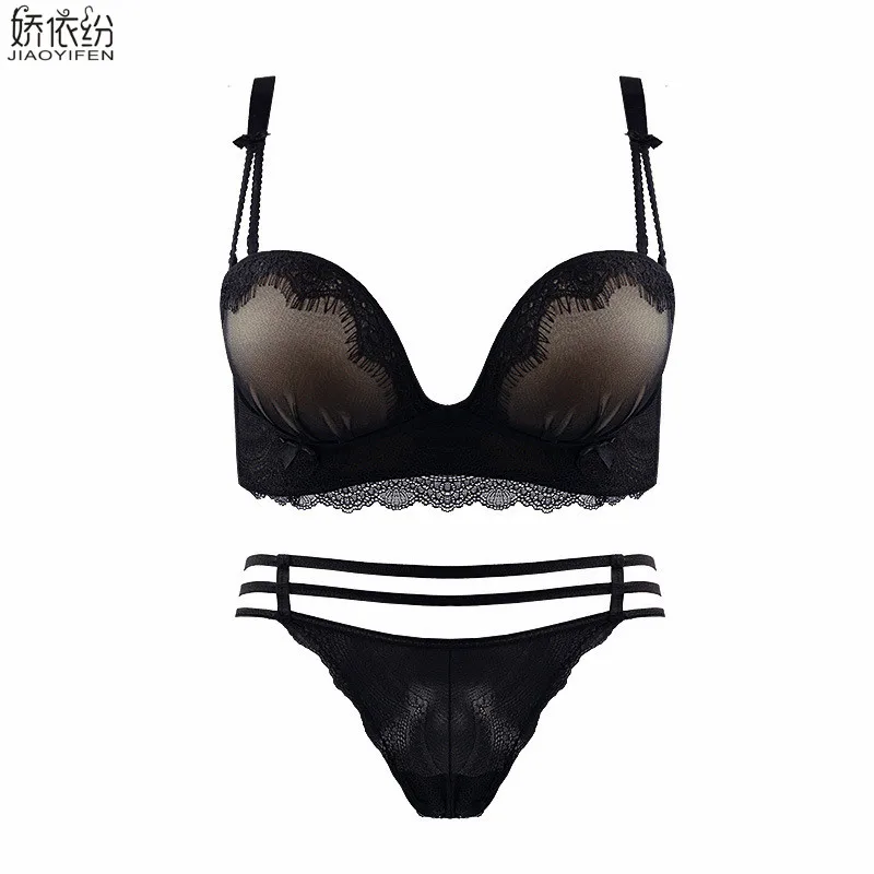 JYF брендовые черные пикантные нижнее белье высокое качество для женщин комплект