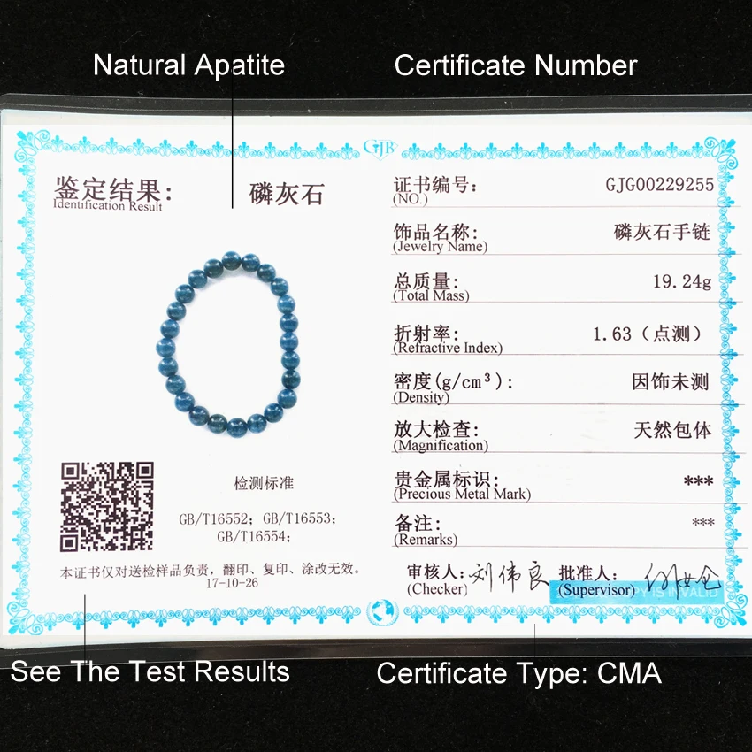 

Natural Stone Apatite Bracelet 8-10mm Women Fashion Bracelets 2017 Eliminate Frustration Unisex Blue Apatite Beads Male Bracelet