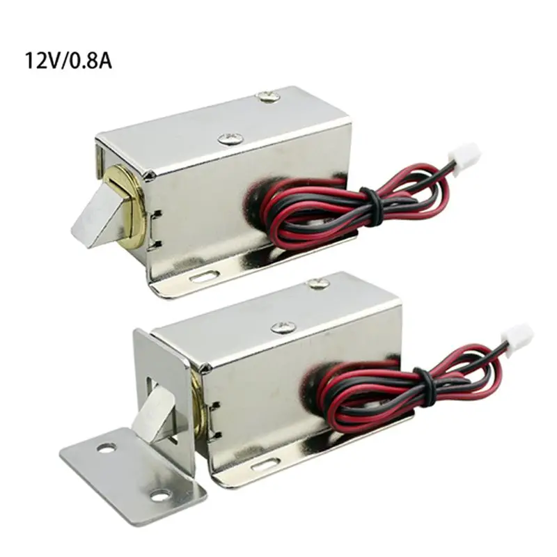 

DC12V 0.8A Metal Electric Magnetic Lock Solenoid Door Storage Cabinet Bolt Drawer File Electronic Lock Access Control Accessorie