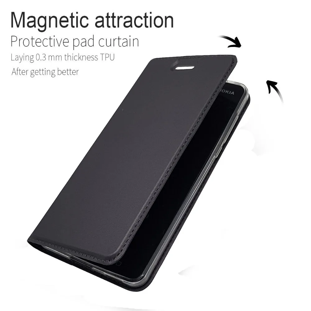 Кожаные флип Чехлы для Nokia 2 3 5 6 7 8 1 Plus X6 чехол кошелек Capinhas Carcasas мобильного