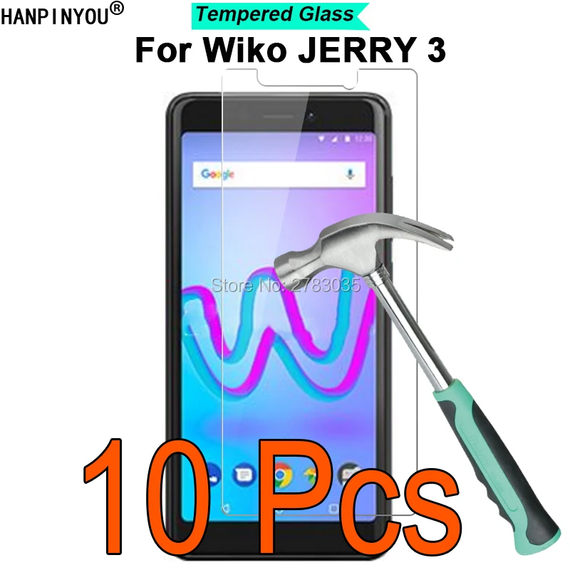 

10 шт. для Wiko JERRY 3 Jerry3 5,45 "твердость 9H 2.5D ультратонкая закаленная искусственная защита
