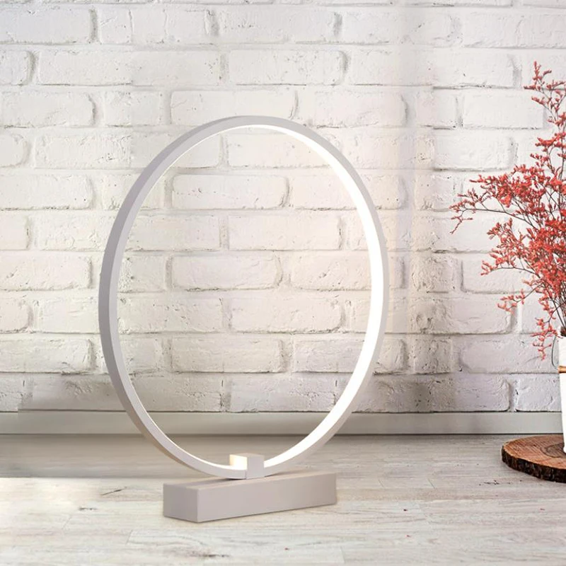 Modern Simple round circle LED Table Lamp For Bedroom Living Room Study Desk Lamps Minimalist Bedside | Освещение
