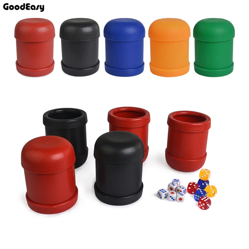 Клуб бар Пластик красочные казино кости чашки с 6 шт. игральная кость (без каких